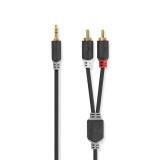 Nedis CABW22200AT100 audio kábel 10 M 3.5mm 2 x RCA Antracit