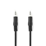Nedis CAGL22000BK10 sztereo audio kábel, 3,5 mm jack dugó - 3,5 mm jack dugó, 1m