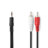 Nedis CAGL22200BK100 audio kábel 10 M 3.5mm 2 x RCA Fekete