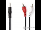 Nedis CAGP22200BK20 Sztereo audio kábel 3,5 mm JACK – 2 RCA csatlakozóval, 2m