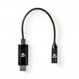 Nedis CCBW65950BK015 USB-C apa - 3,5 mm anya adapter 15cm fekete dobozos (CCBW65950BK015) - Adatkábel