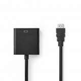 Nedis CCGB34900BK02 HDMI - VGA kábel 0,2 m fekete (CCGB34900BK02) - HDMI