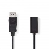Nedis CCGB37150BK02 DisplayPort - HDMI kábel 0,2 m fekete (CCGB37150BK02)