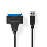 Nedis CCGB75100BK05 csatlakozó átlakító USB-A SATA 22-Pin Fekete