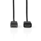 Nedis CCGL37101BK20 DisplayPort dugó - HDMI dugó kábel 4K@30Hz, 2m (CCGL37101BK20)