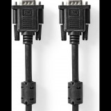 Nedis CCGL59000BK20, VGA kábel, VGA dugó Nikkelezett Maximális felbontás: 1280x768, hossz: 2m (CCGL59000BK20)