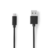 Nedis CCGL60500BK10 USB-A apa - USB-B apa 2.0 Adat és töltő kábel - Fekete (1m) (CCGL60500BK10)