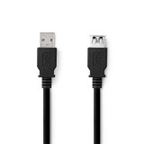 Nedis CCGL61010BK10 USB 3.2 Gen 1 (3.1 Gen 1) 1 M USB A Fekete USB kábel