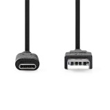 Nedis CCGL61650BK10 USB 3.2 Gen 2 (3.1 Gen 2) 1 M USB A USB C Fekete USB kábel