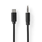 Nedis CCGL65950BK10 USB-C USB dugó | 3,5 mm jack dugó | 1,00 m (CCGL65950BK10)