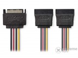 Nedis (CCGP73190VA015) SATA 15 tűs - 2 db SATA 15 tűs hálózati kábel 0,15 m