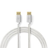 Nedis CCTB37014AL20 DisplayPort 1.4 kábel, displayport dugó - display port dugó, aranyozott csatlakozók, 8K@60Hz, 2m