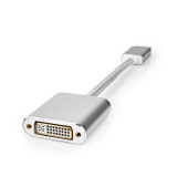 Nedis CCTB37250AL02 Displayport dugó - DVI-D 24+1-Tűs aljzat adapter, aranyozott csatlakozók, 1080p, 20 cm kábel