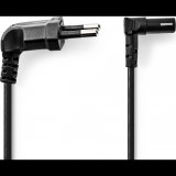 Nedis CEGL11075BK20 táp kábel IEC-320-C1, 90°-os szögben hajlított, 2m (CEGL11075BK20)