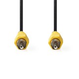 Nedis composite videó kábel, RCA dugó - RCA dugó, hossz 2m, CVGL24100BK20 (CVGL24100BK20)