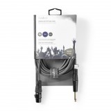 Nedis COTH15120GY50 unbalanced audio kábel, XLR 3-Pin anya – 6.35 mm apa, 5 m, szürke