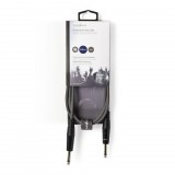 Nedis COTH23000GY15 mono audio kábel, 6.35 mm apa – 6.35 mm apa, 1.5 m, szürke
