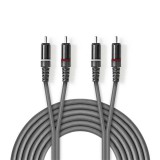 Nedis COTH24200GY50 audio kábel 5 M 2 x RCA Szürke