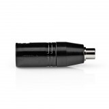 Nedis COTP15930BK xlr adapter, xlr 3-pines apa – rca anya, nikkel bevonatú, fekete