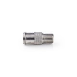 Nedis CSGP41956ME műholdas és antenna adapter, 10 db, F Férfi Gyors, F Nő, Nikkelezett, 75 Ohm, Egyenes, Fém, Ezüs (CSGP41956ME)