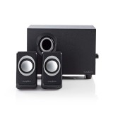 Nedis CSPR10021BK hangfalszett 16 W PC Fekete 2.1 csatorna