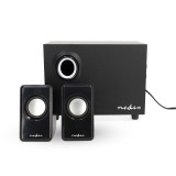 Nedis CSPR10021BK PC (hangfal) hangszóró 2.1, 33 W, 3,5mm sztereo jack