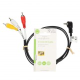 Nedis CVGL22400BK10 audio video kábel, 3.5 mm apa – 3x RCA apa, 1 m, fekete