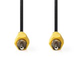 Nedis CVGL24100BK20 kompozit videó kábel 2 M RCA Fekete