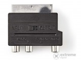 Nedis CVGP31902BK 1xScart video 3xRCA anya/anya adapter kapcsolóval