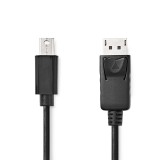 Nedis DisplayPort 1.2 - Mini DisplayPort Kábel 2m - Fekete (CCGL37400BK20)
