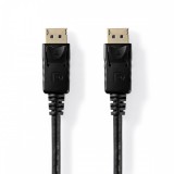 NEDIS DisplayPort kábel | DisplayPort Dugasz | DisplayPort Dugasz | 4K@60Hz | Nikkelezett | 2.00 m | Kerek | PVC | Fekete | Papírfüles