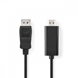 NEDIS DisplayPort kábel | DisplayPort Dugasz | HDMI™ Csatlakozó | 1080p | Nikkelezett | 3.00 m | Kerek | PVC | Fekete | Boríték