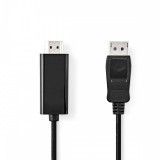 NEDIS DisplayPort kábel | DisplayPort Dugasz | HDMI™ Csatlakozó | 4K@30Hz | Nikkelezett | 2.00 m | Kerek | PVC | Fekete | Doboz
