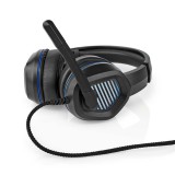 NEDIS Gaming Headset | Teljes Fület Befedő Kialakítás | Surround | USB Type-A | Felhajtható Mikrofon | 2.10 m | LED