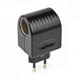NEDIS Hálózati aljzat adapter | Euro / C típus (CEE 7/16) | 100 - 240 V AC 50/60 Hz | 12 V DC | 6 W | Hálózati Áramellátás | 0.3 A | Fekete | Műanyag