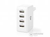 Nedis hálózati töltő, 4.8 A, 4xUSB-A, fehér