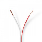 NEDIS Hangszóró kábel | 2x 1.50 mm² | CCA | 100.0 m | Kerek | PVC | Fehér | Zsugor csomagolás