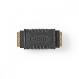 NEDIS HDMI™ adapter | HDMI™ Aljzat | HDMI™ Aljzat | Aranyozott | Egyenes | ABS | Fekete | 1 db | Műanyag Zacskó