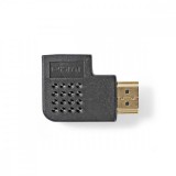 NEDIS HDMI™ adapter | HDMI™ Csatlakozó | HDMI™ Aljzat | Aranyozott | Jobb Könyök | ABS | Fekete | 1 db | Műanyag Zacskó