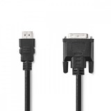 NEDIS HDMI™ kábel | HDMI™ Csatlakozó | DVI-D 24+1-Érintkezős Dugasz | 1080p | Nikkelezett | 2.00 m | Egyenes | PVC | Fekete | Boríték