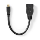 Nedis HDMI Micro Connector  HDMI Output 4K@30Hz 0,2m Black CVGP34790BK02