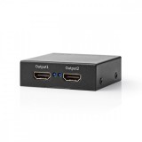 NEDIS HDMI ™ Splitter | 2-Port port(s) | HDMI™ Bemenet | 2x HDMI™ Kimenet | 4K@60Hz | 18 Gbps | Fém | Antracit