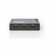NEDIS HDMI ™ Switch | 5-Port port(s) | 5x HDMI™ Bemenet | 1x HDMI™ Kimenet | 1080p | 3.4 Gbps | ABS | Fekete