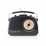 Nedis hordozható FM rádió 4,5 W fekete (RDFM5000BK) (RDFM5000BK) - Rádiók