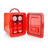 Nedis Hordozható mini hűtőszekrény 4L piros (KAFR120CRD)
