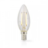 NEDIS LED lámpa Izzó E14 | Gyertya | 7 W | 806 lm | 2700 K | Meleg Fehér | Retro Stílus | 1 db | Egyértelmű