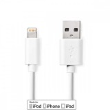 NEDIS Lightning Kábel | USB 2.0 | Apple Lightning, 8 Pólusú | USB-A Dugasz | 480 Mbps | Nikkelezett | 1.00 m | Kerek | PVC | Fehér | Doboz