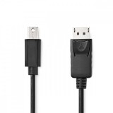 NEDIS Mini DisplayPort kábel | DisplayPort 1.2 | Mini DisplayPort Dugasz | DisplayPort Dugasz | 21.6 Gbps | Nikkelezett | 2.00 m | Kerek | PVC | Fekete | Műanyag Zacskó