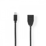 NEDIS Mini DisplayPort kábel | DisplayPort 1.4 | Mini DisplayPort Dugasz | DisplayPort Aljzat | 48 Gbps | Nikkelezett | 0.20 m | Kerek | PVC | Fekete | Műanyag Zacskó