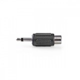 NEDIS Mono audio adapter | 3.5 mm Dugasz | RCA Aljzat | Nikkelezett | Egyenes | ABS | Fekete | 10 db | Műanyag Zacskó